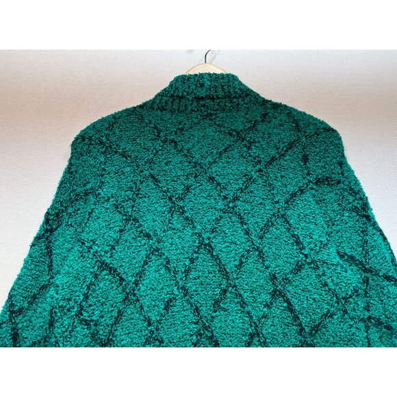 Vintage Monto Par Le Chois Womens Cardigan Sweater Size P/M Teal Black - Picture 10 of 11
